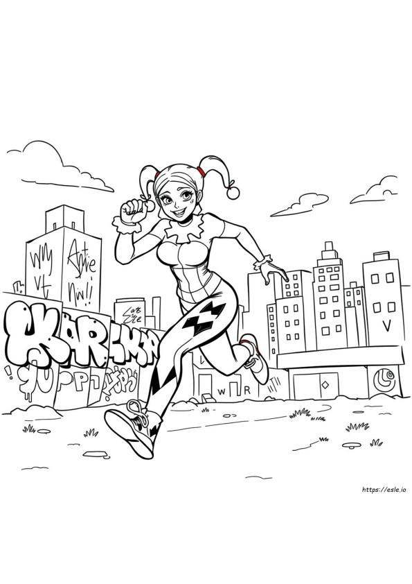 Kolorowanki Z Harley Quinn Do Narysowania