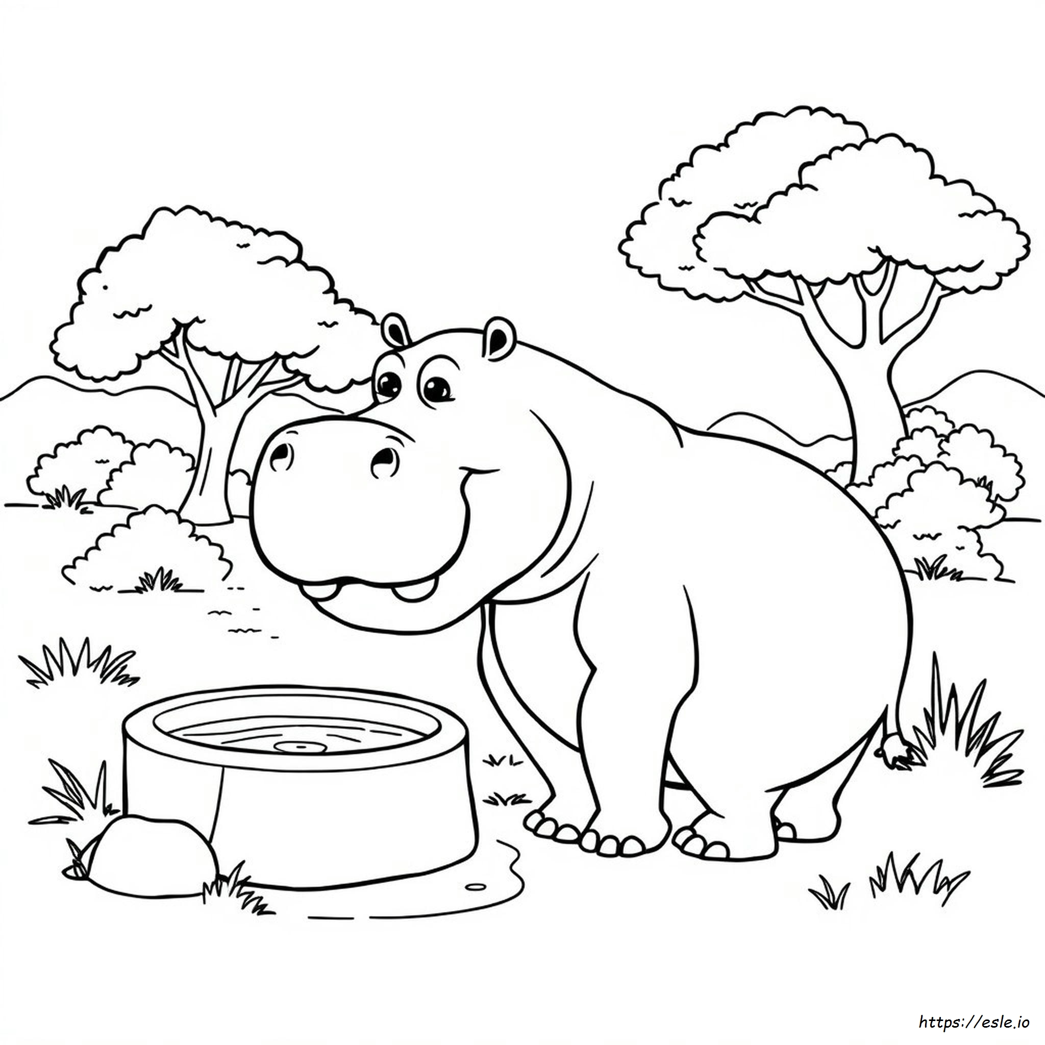 Hungry Hippo Coloring Pages