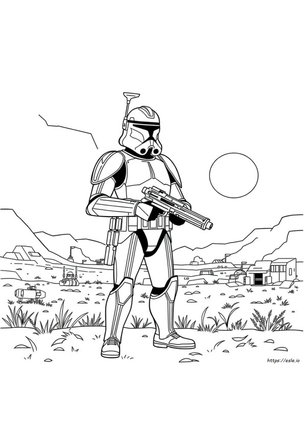 Clone Wars Clone Trooper Coloring Pages