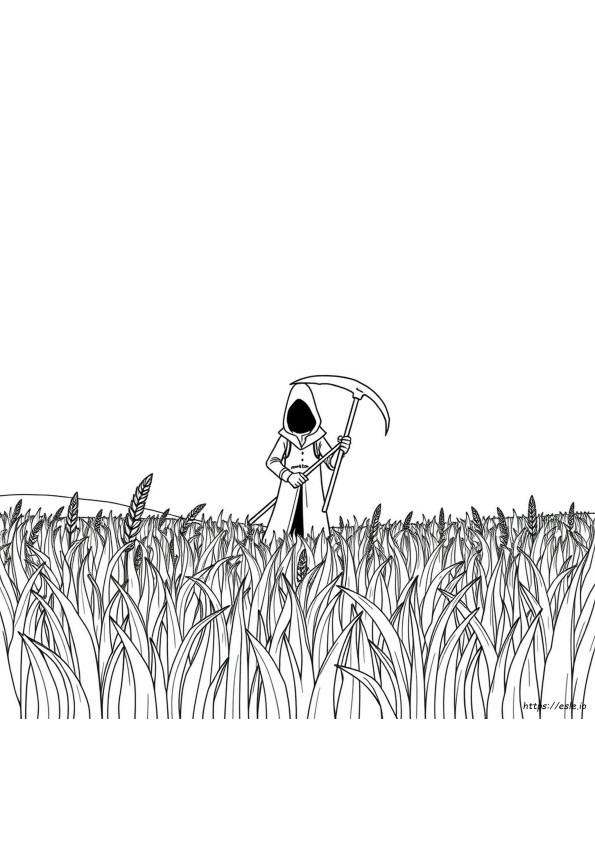 鎌の塗り絵