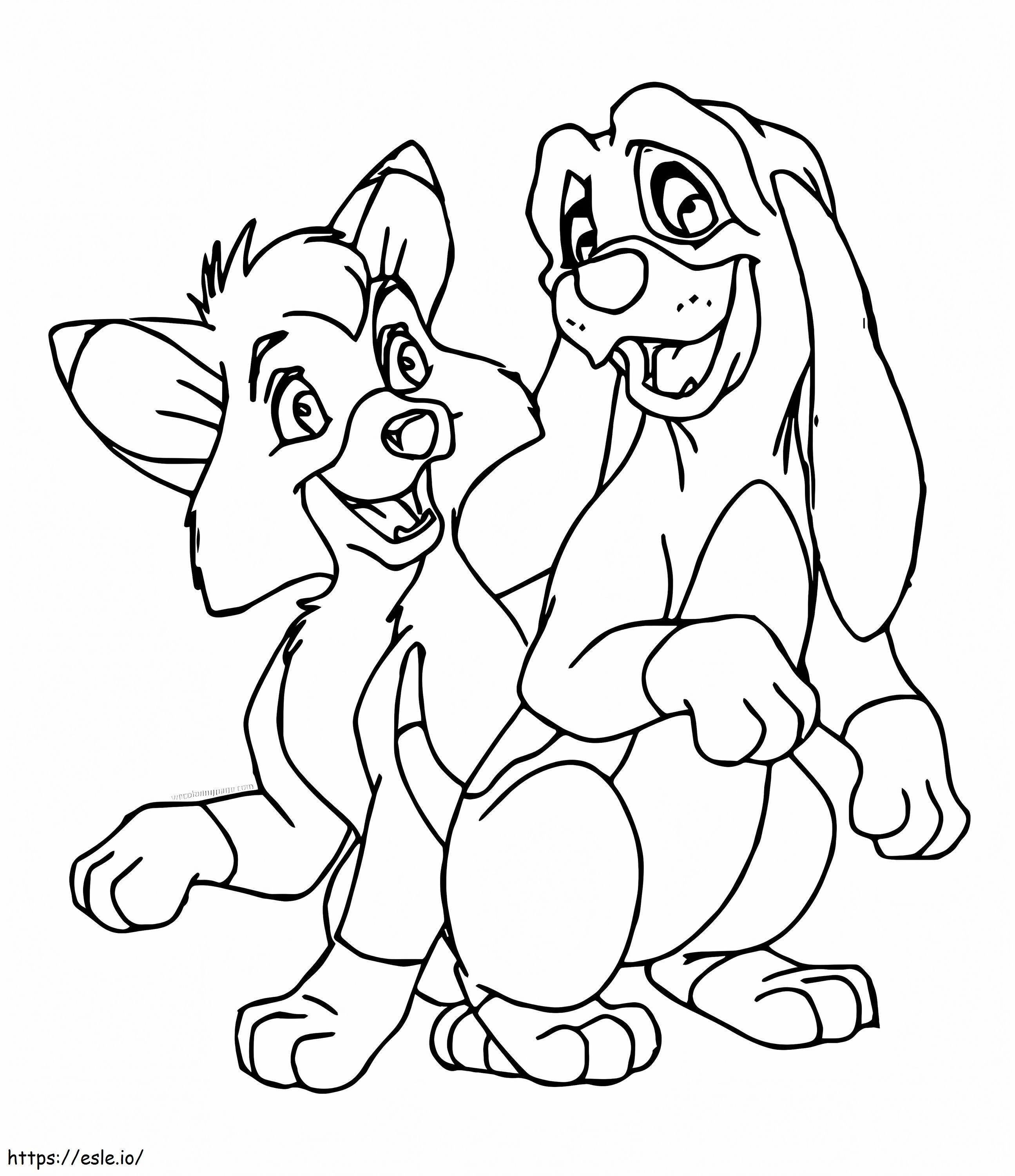 Fox And The Hound 1 coloring page