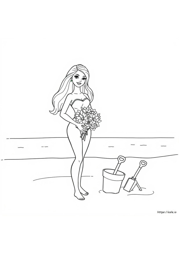Gambar Barbie Untuk Mewarnai