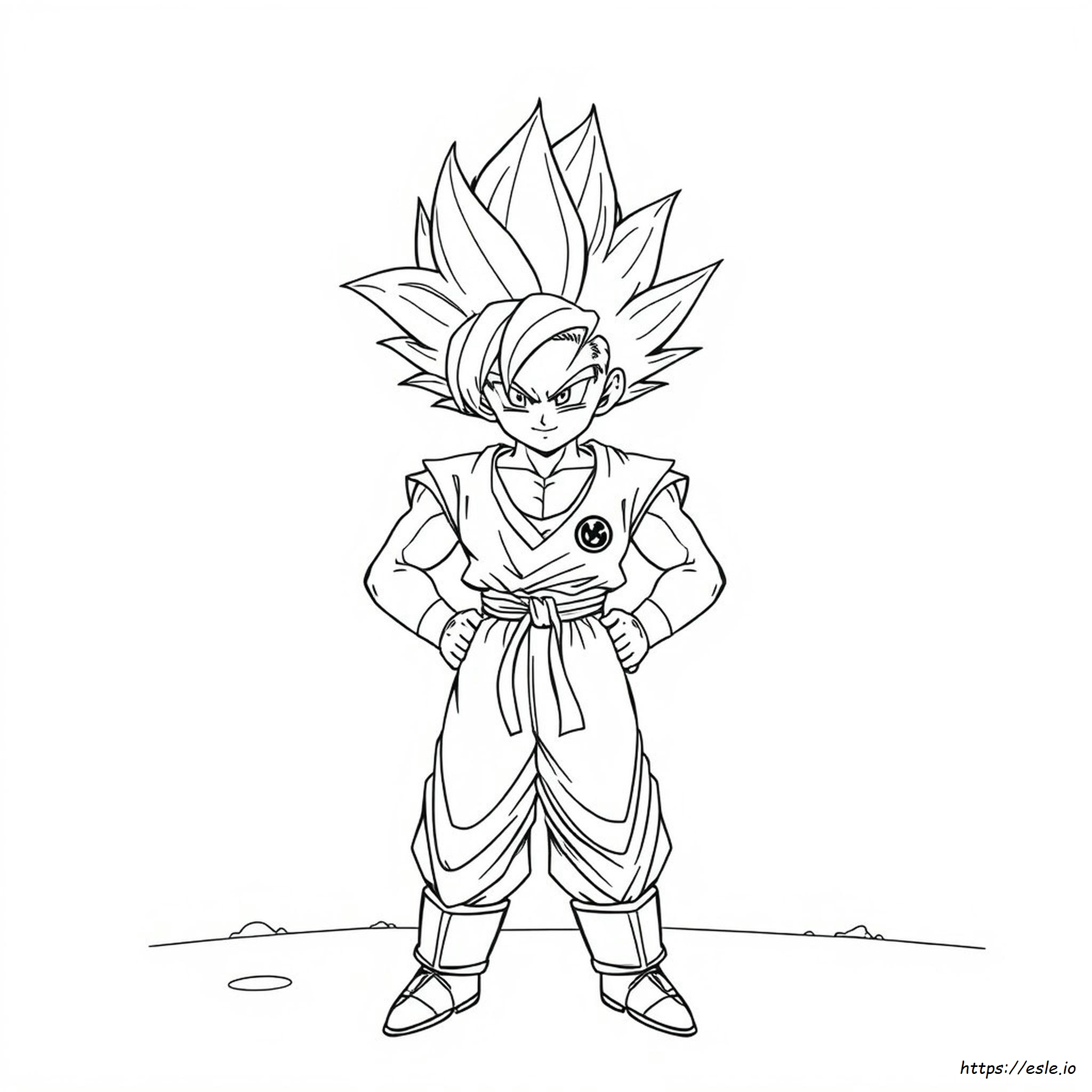 Coloriage Goku Super Saiyan