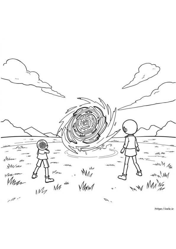 Bentuk Beyblade Burst Mewarnai