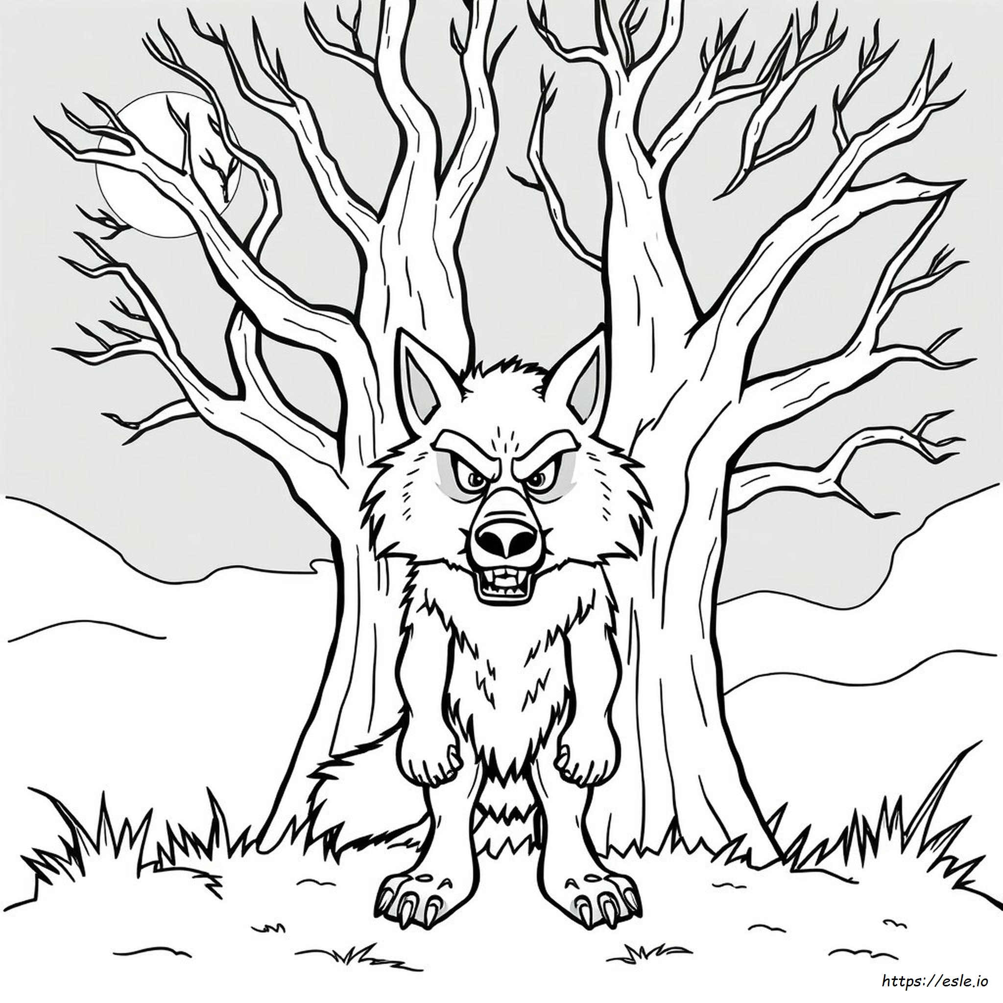 Lobo Feroz Para Colorear