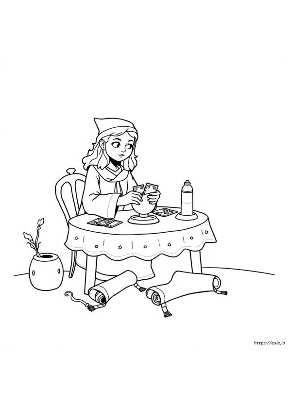 Fortune Teller Coloring Pages