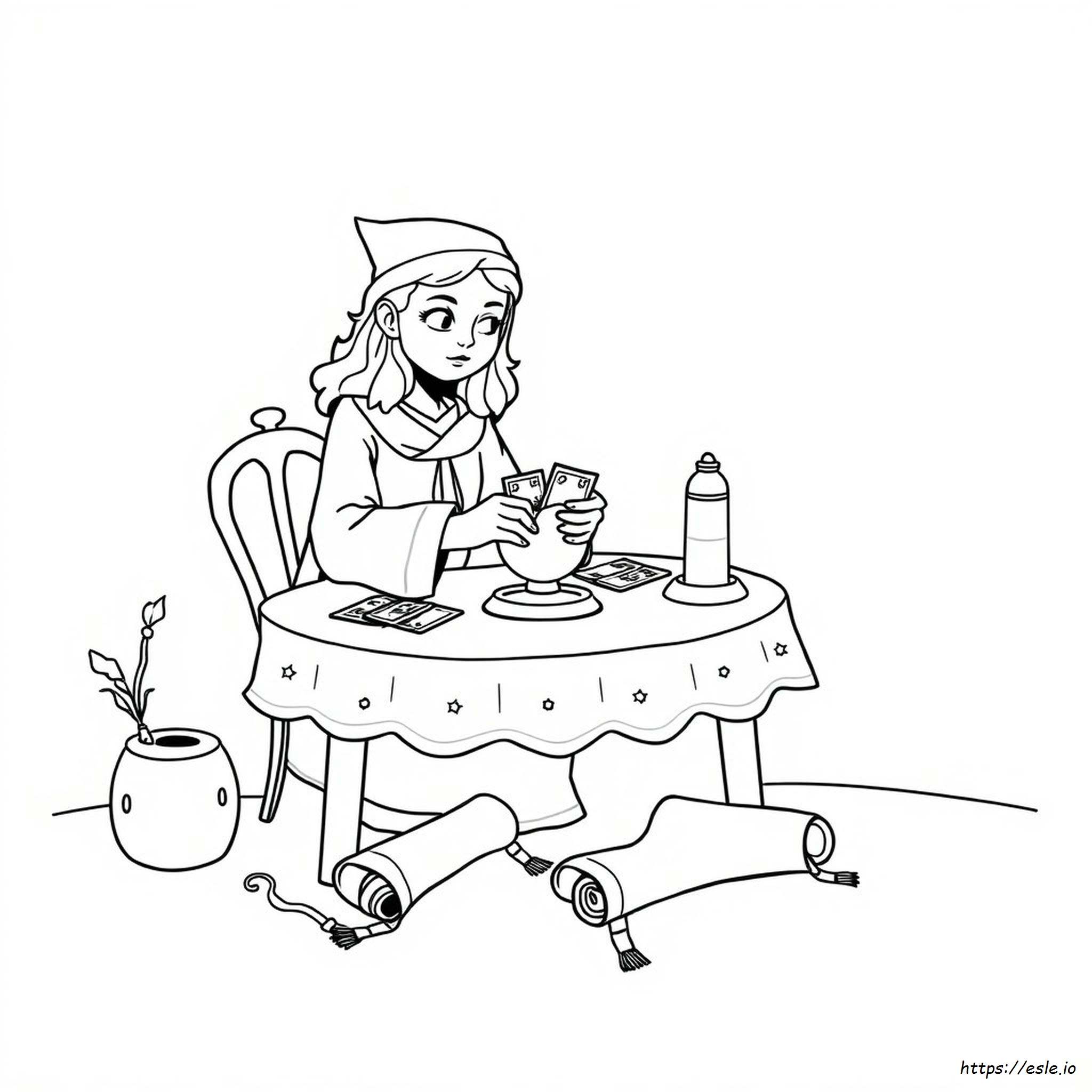 Fortune Teller Coloring Pages