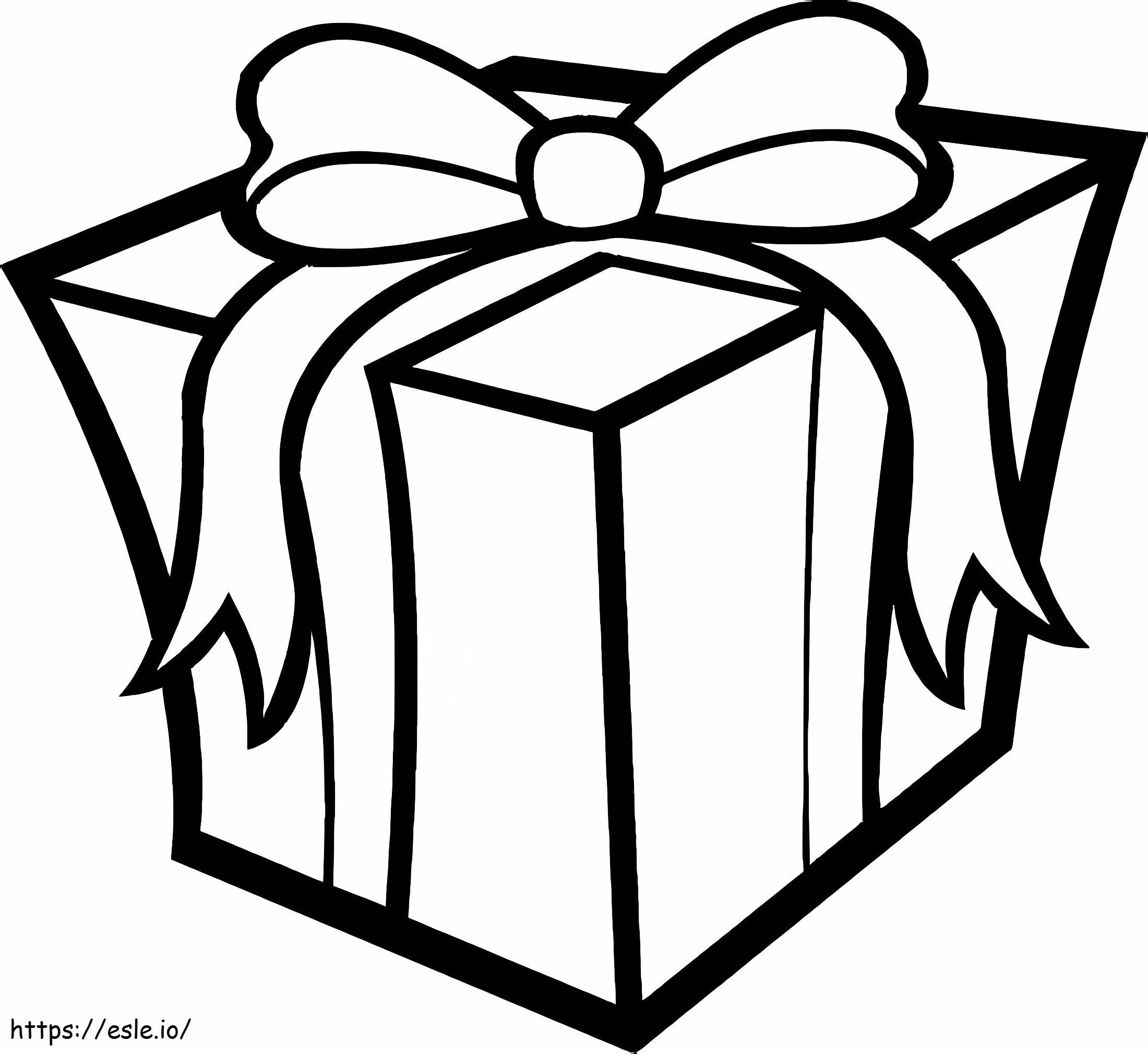 Basic Gift Box coloring page