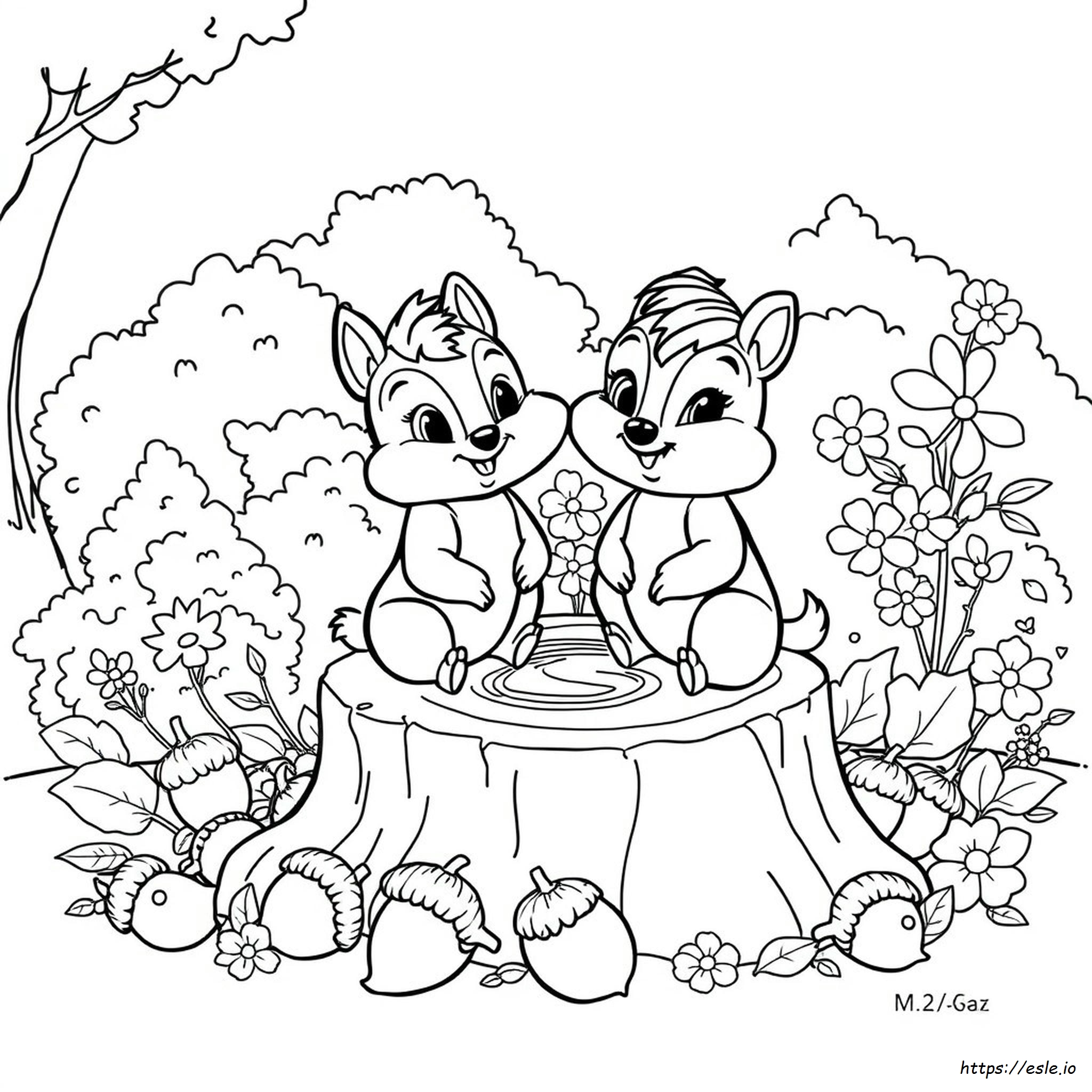 Chip Y Dale Para Colorear