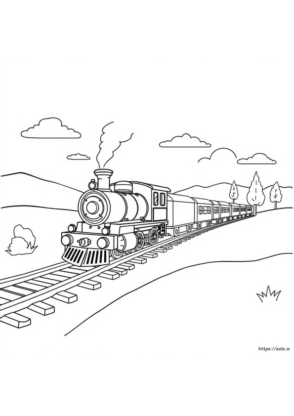Yazdırılabilir Tren Boyama Sayfaları