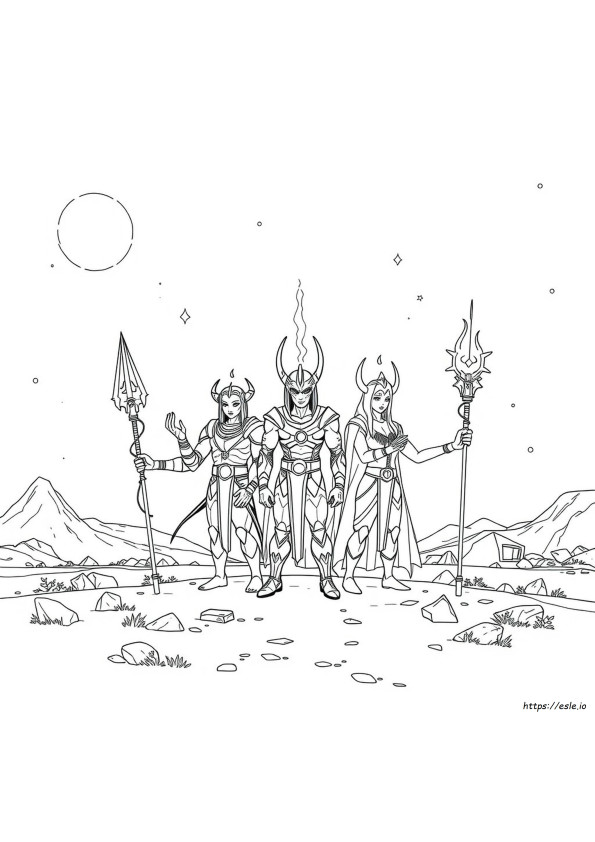 Halaman Mewarnai Eternals