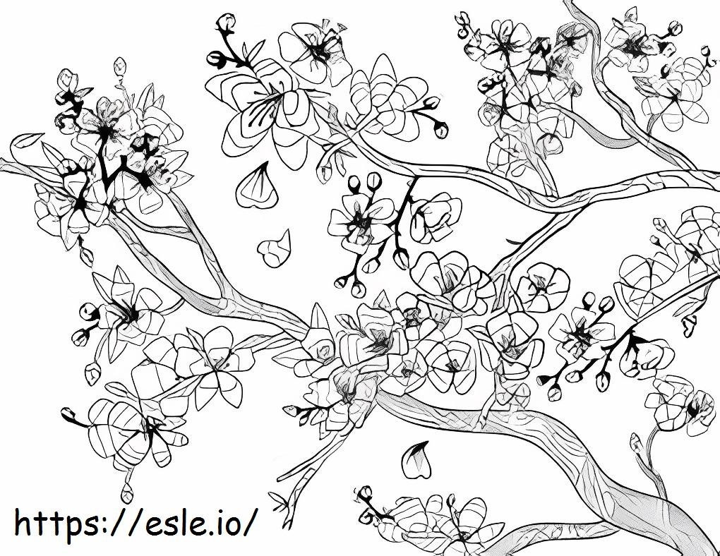 Adult Cherry Blossom coloring page