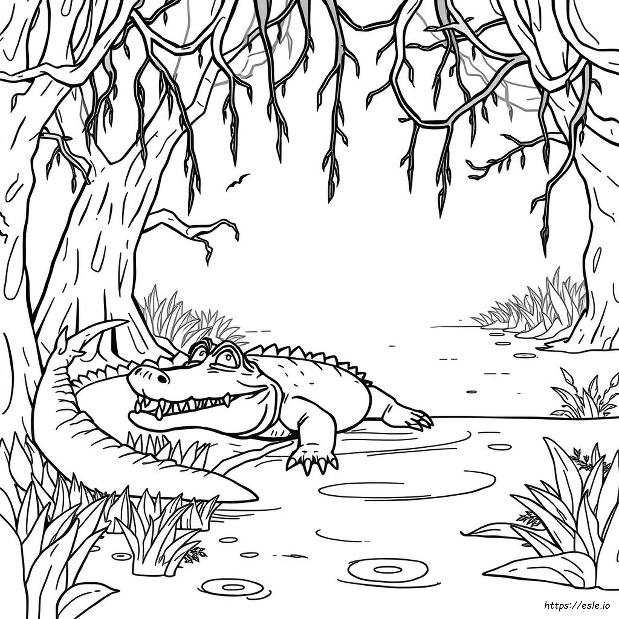 Scary Crocodile Coloring Pages