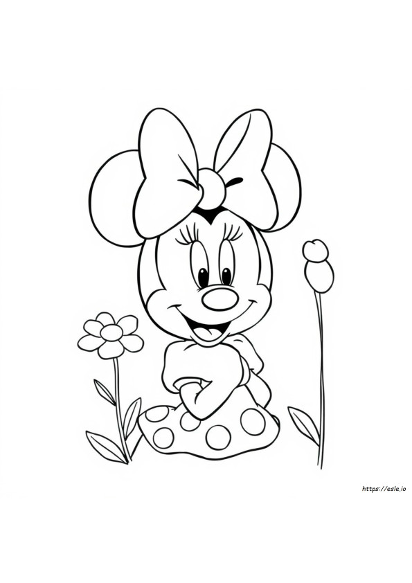 Kolorowanki Z Buzią Myszki Minnie