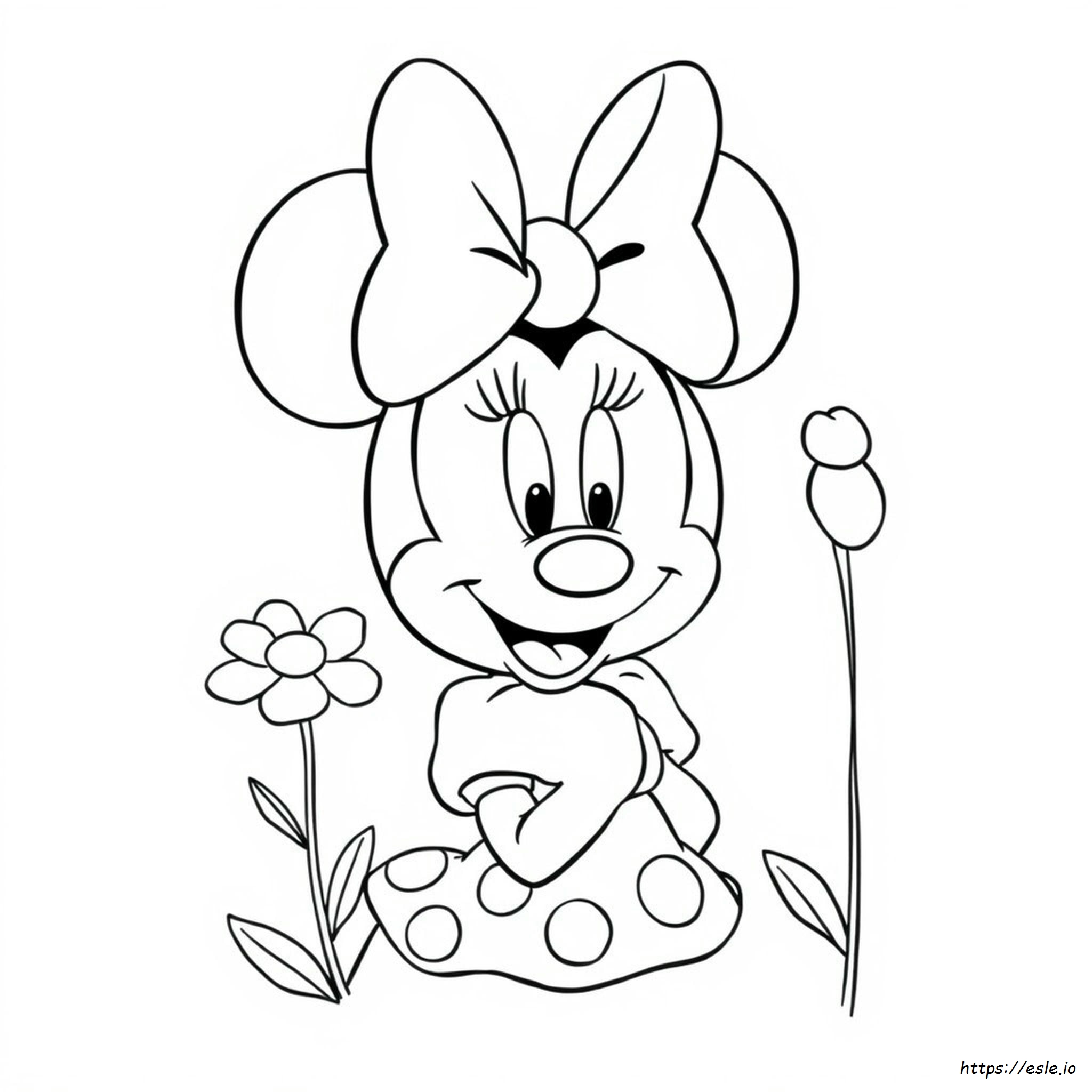 Minnie Mouse Face Coloring Pages