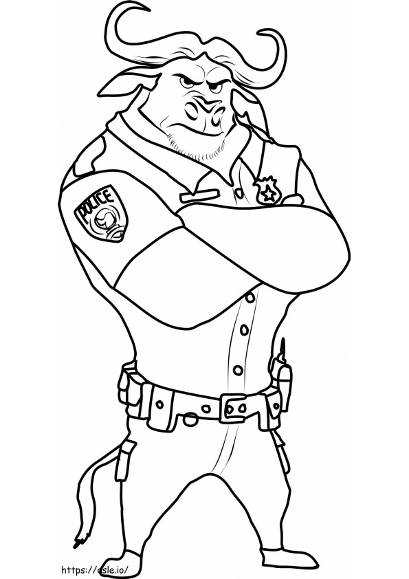 Chief Bogo A4 coloring page