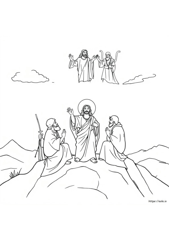Transfigurasi Yesus Gambar Mewarnai