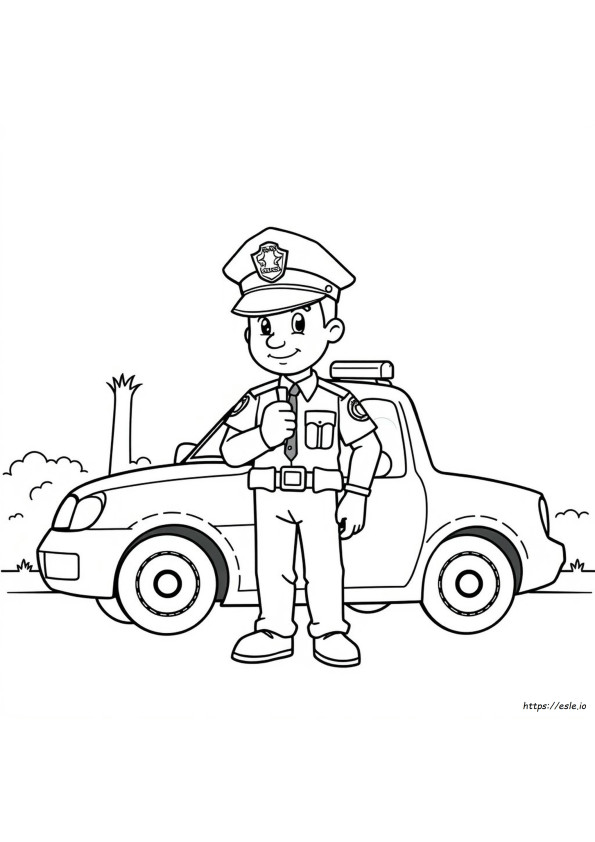 Gambar Mewarnai Topi Polisi