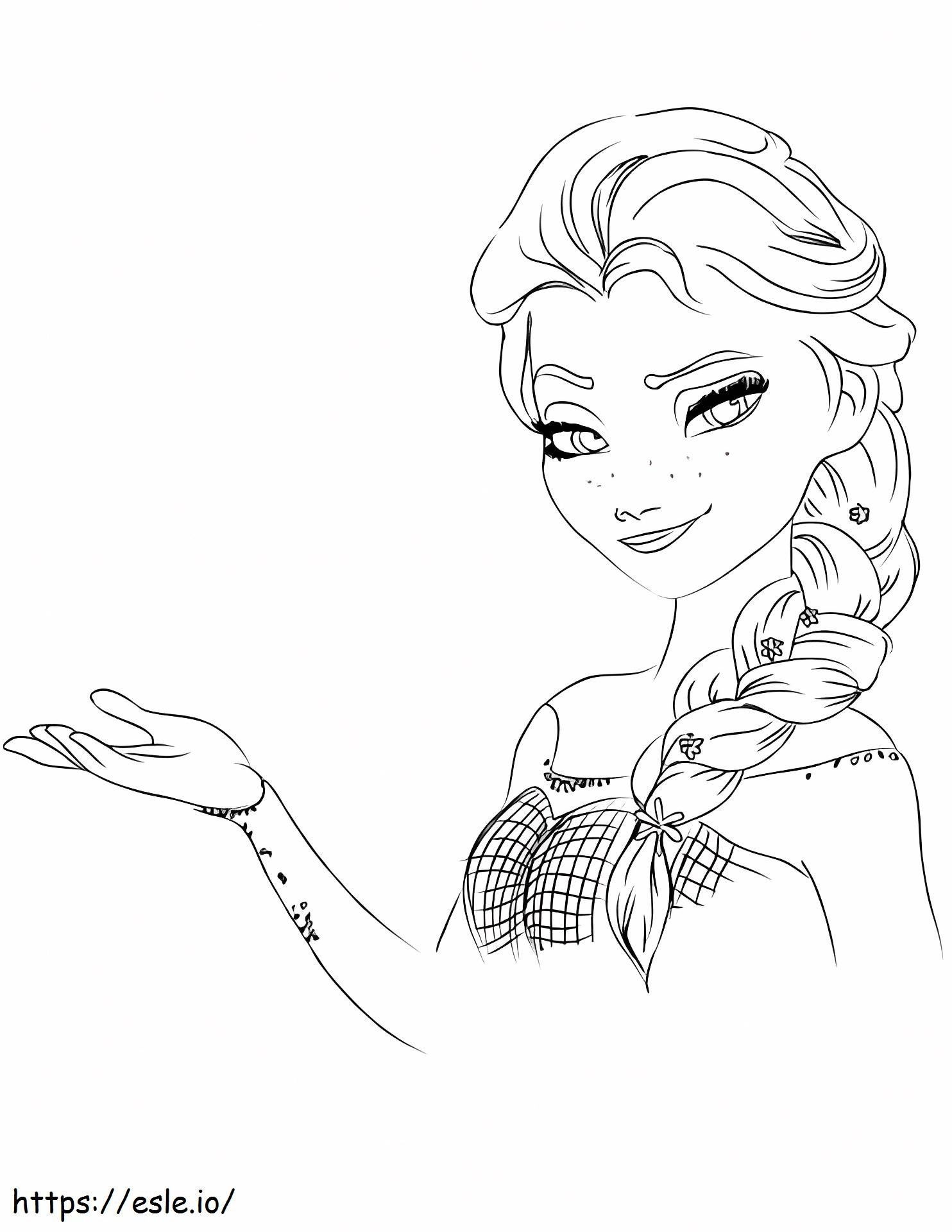 Frumoasa Elsa de colorat