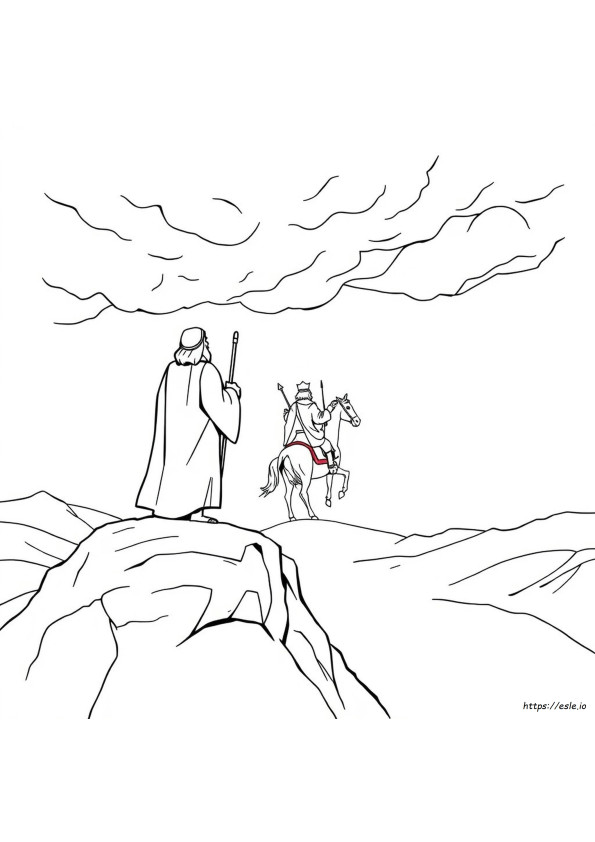Elia Dan Raja Ahab Gambar Mewarnai