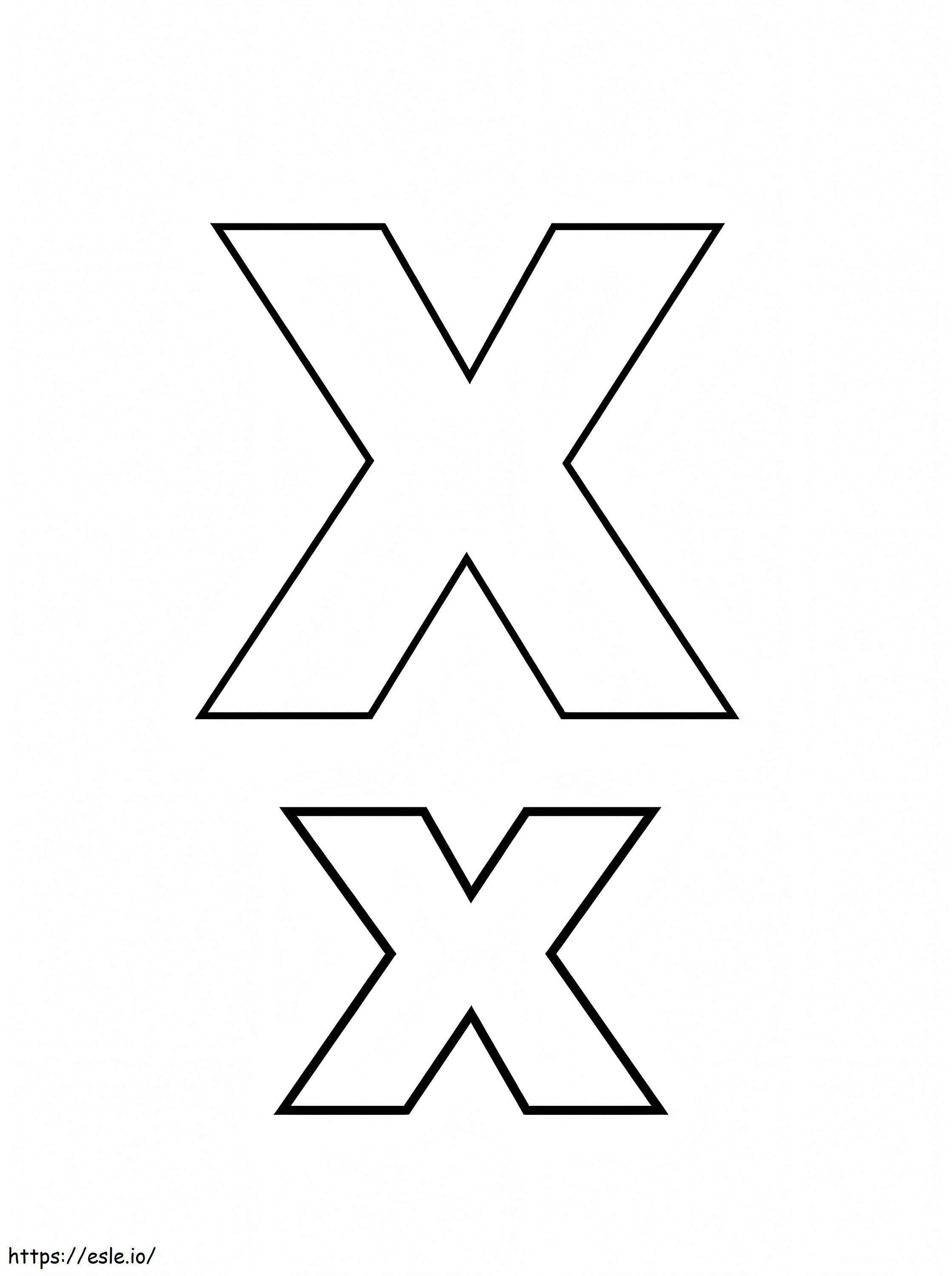 Letter X 2 coloring page