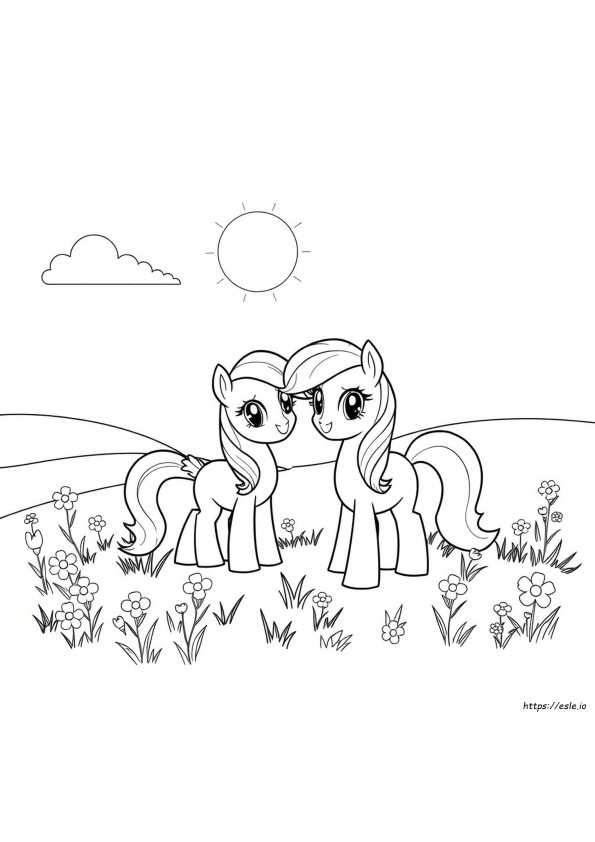 Gambar Mewarnai Gratis My Little Pony Friendship Is Magic