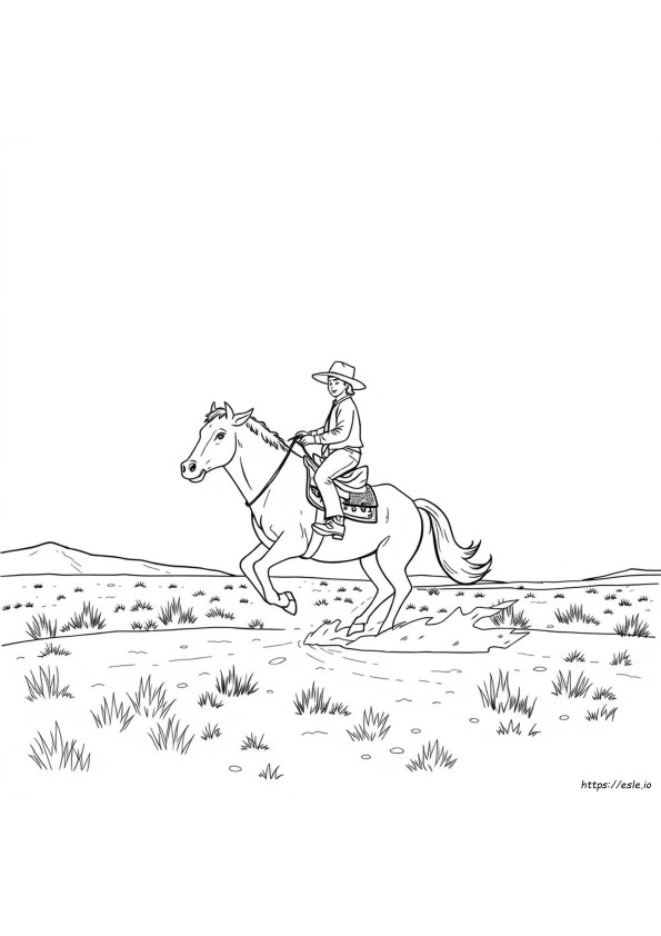 Cowboy Para Colorir Para Imprimir Grátis