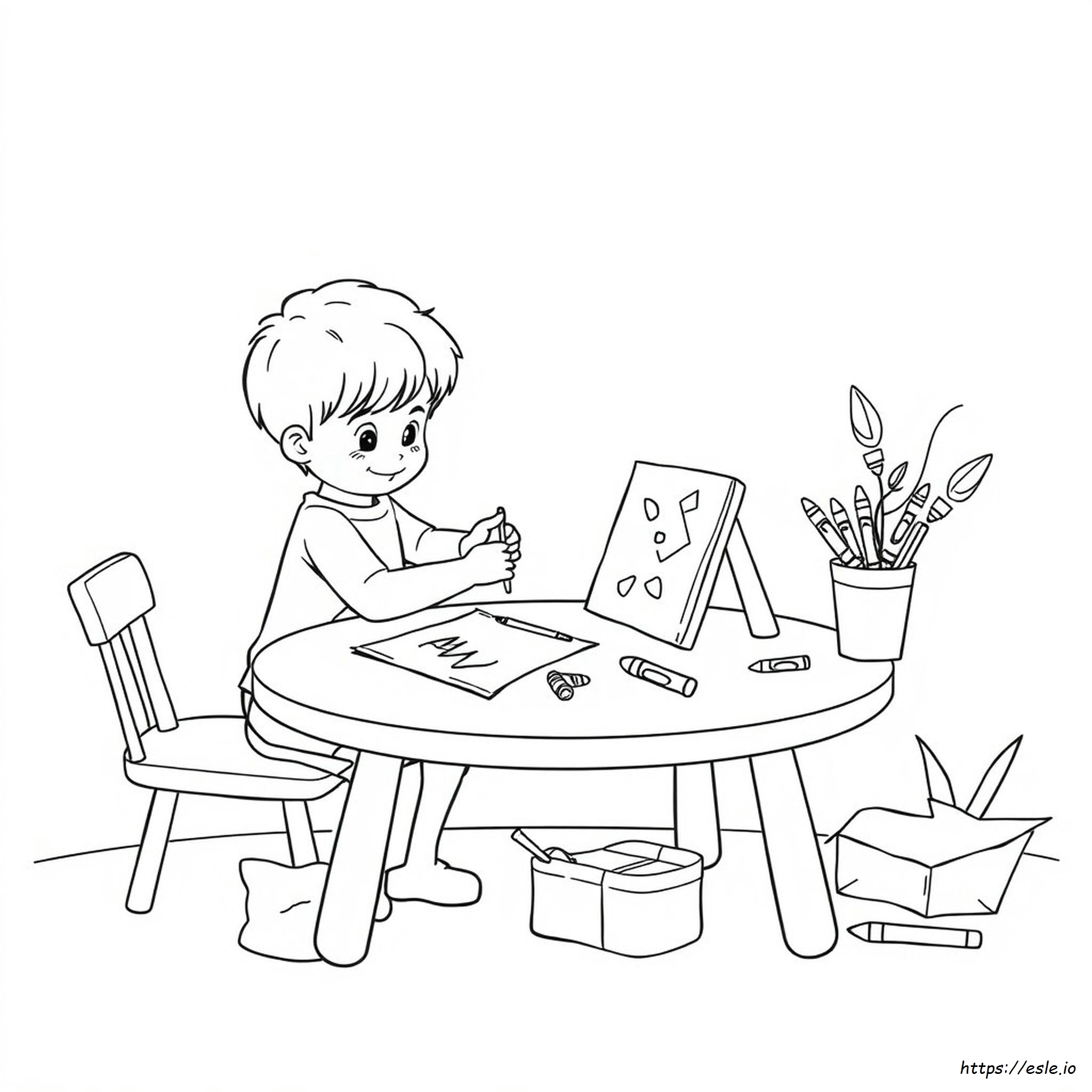 Art Coloring Pages For Preschoolers
