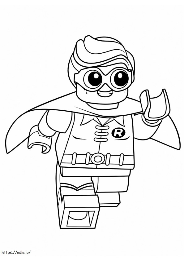 Lego Robin Running coloring page