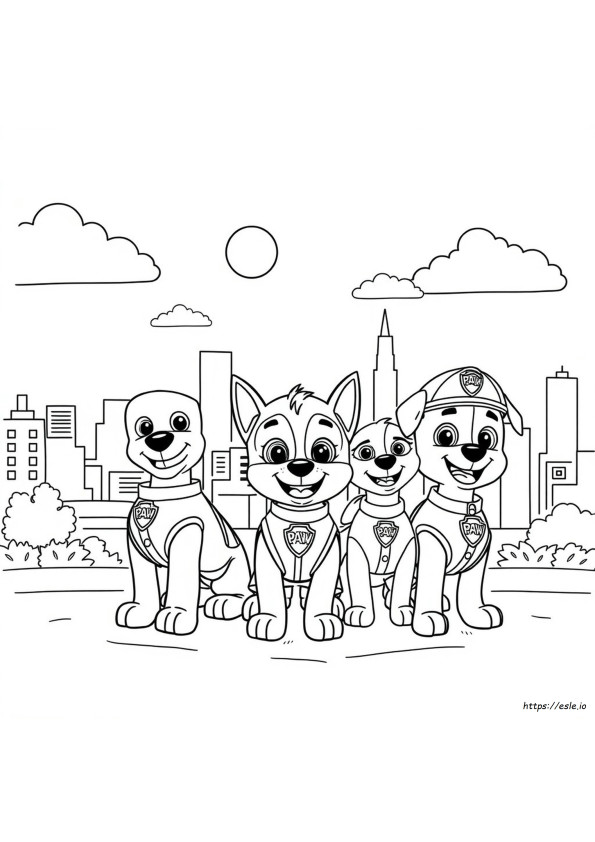 Halaman Mewarnai Mighty Pups Yang Dapat Dicetak