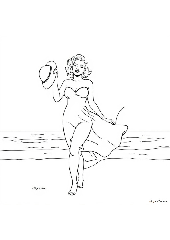 Gambar Mewarnai Marilyn Monroe