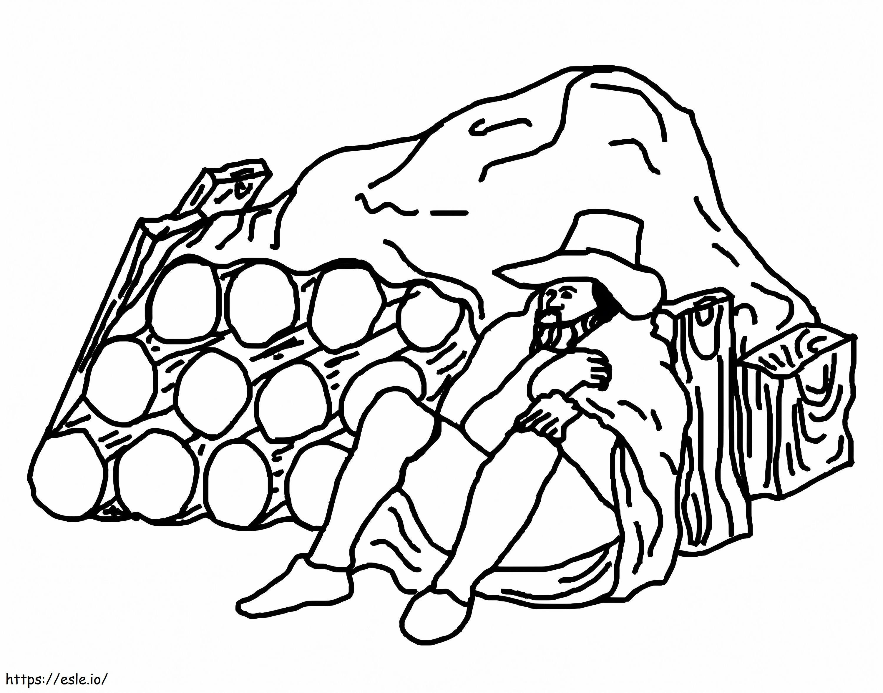 Guy Fawkes 3 coloring page