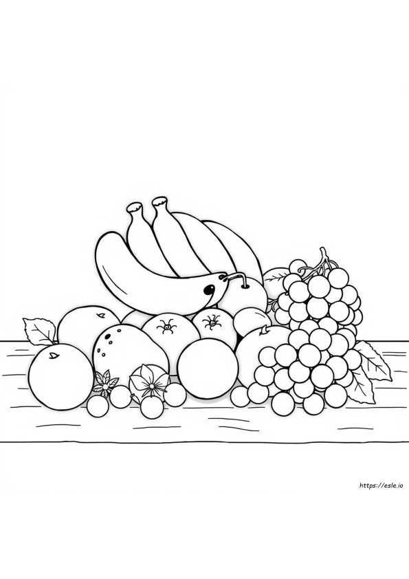 Halaman Mewarnai Buah-Buahan