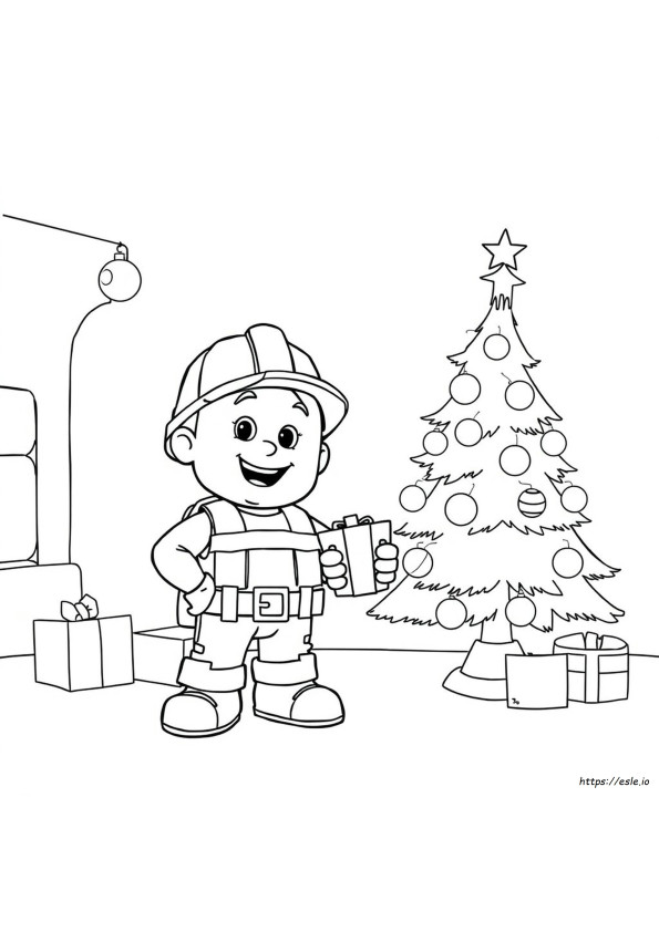 Bob The Builder Natal Gambar Mewarnai