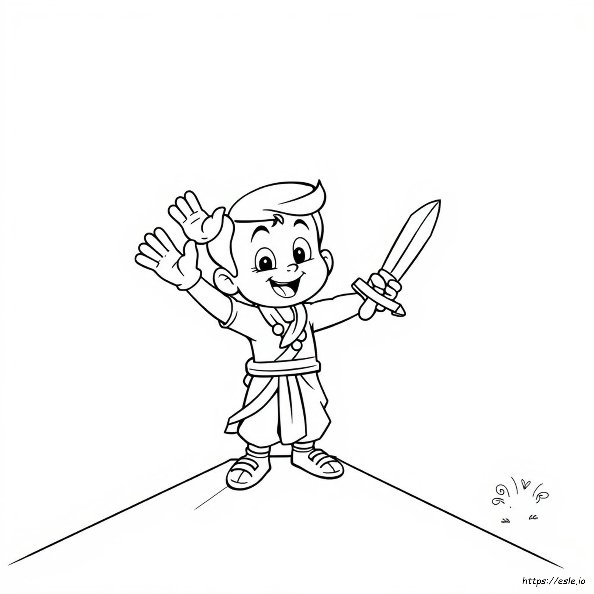 Schizzo Di Chhota Bheem Da Colorare