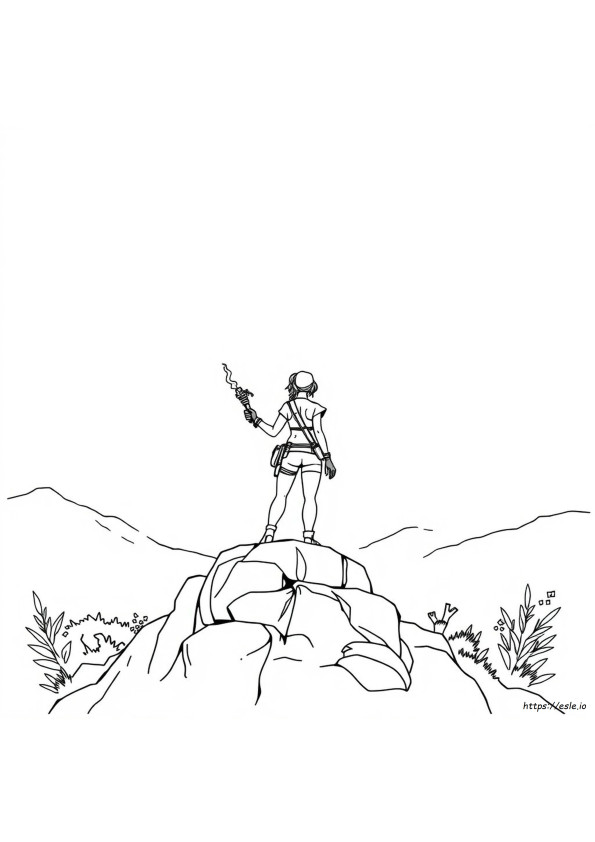 Lara Croft Gambar Mewarnai