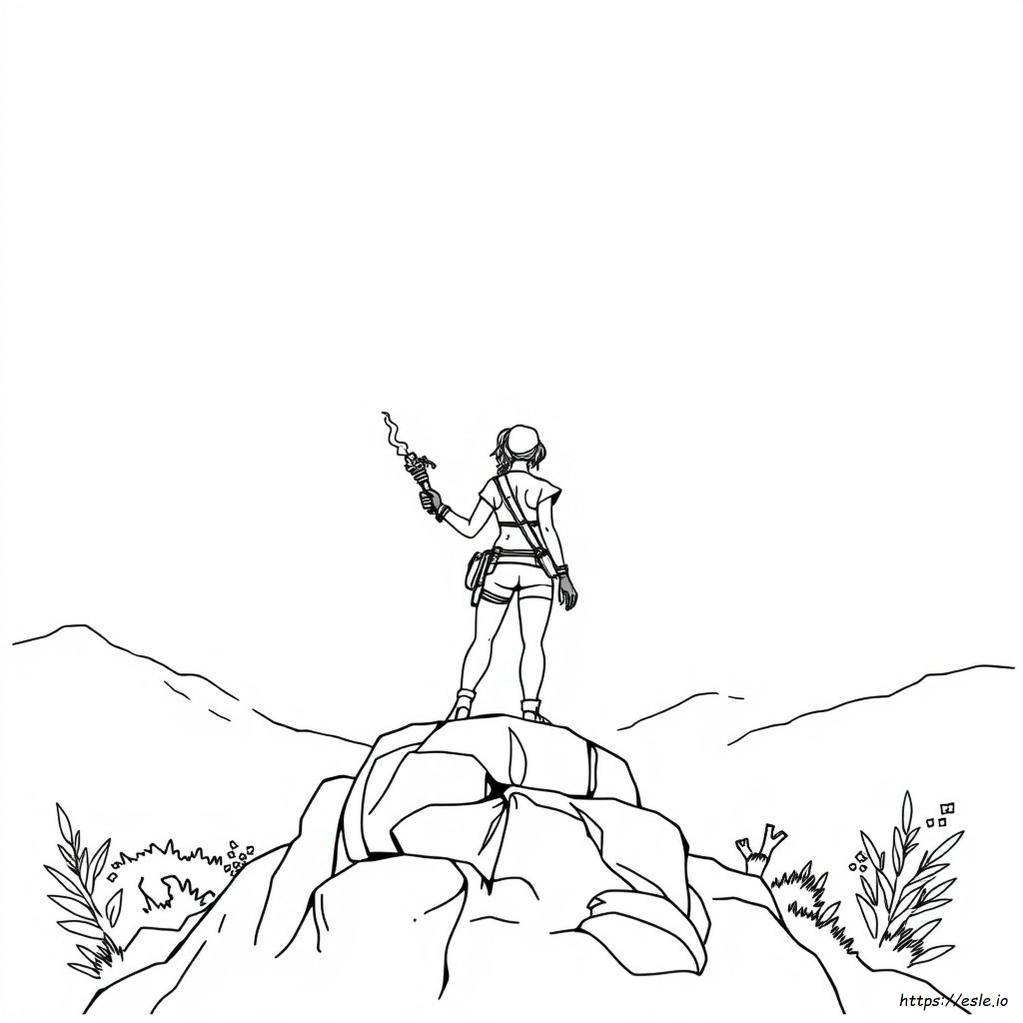 Lara Croft Para Colorear