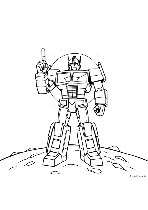 Printable Easy Optimus Prime Coloring Page