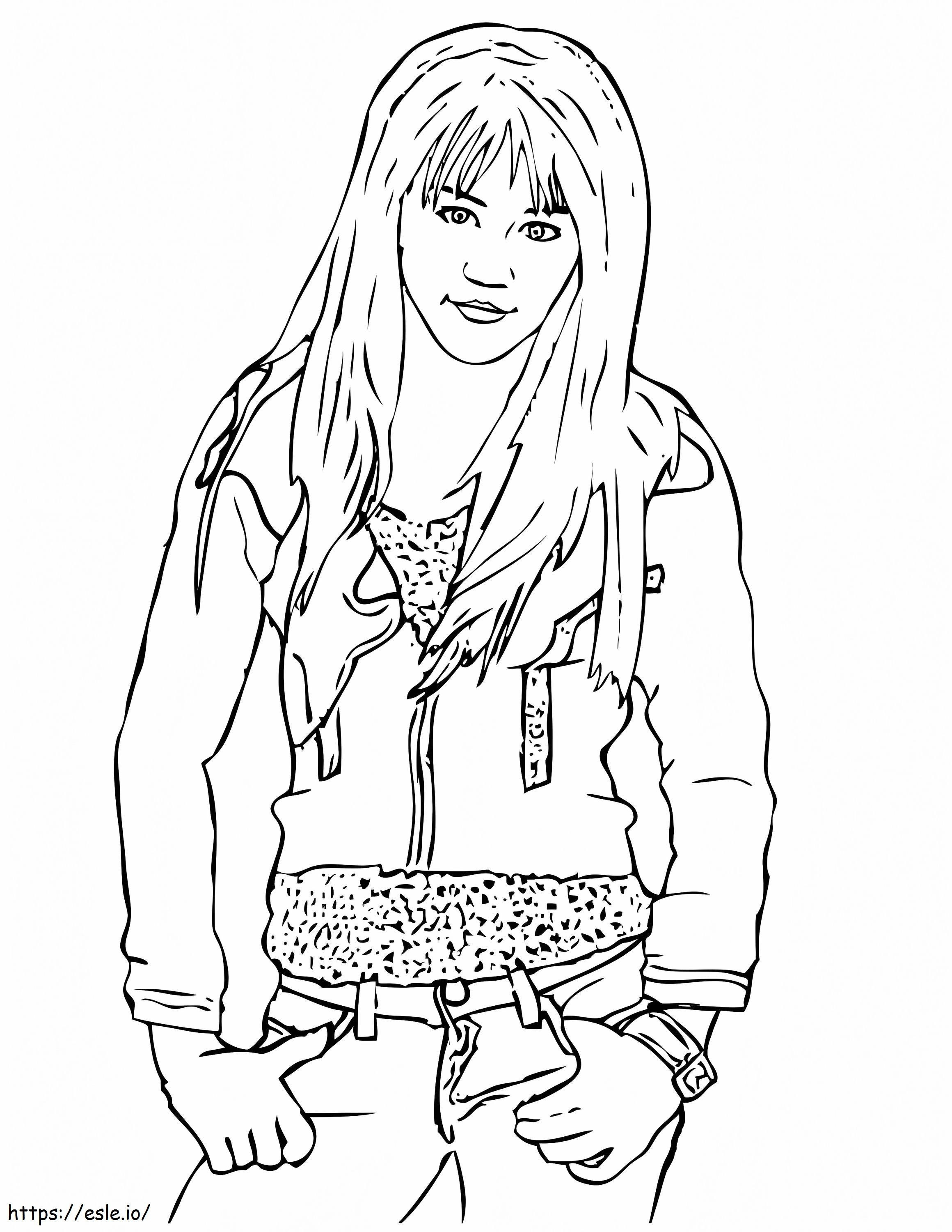 Coloriage Cool Hannah Montana à imprimer dessin