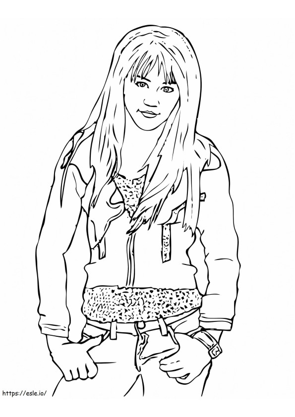 Coloriage Cool Hannah Montana à imprimer dessin