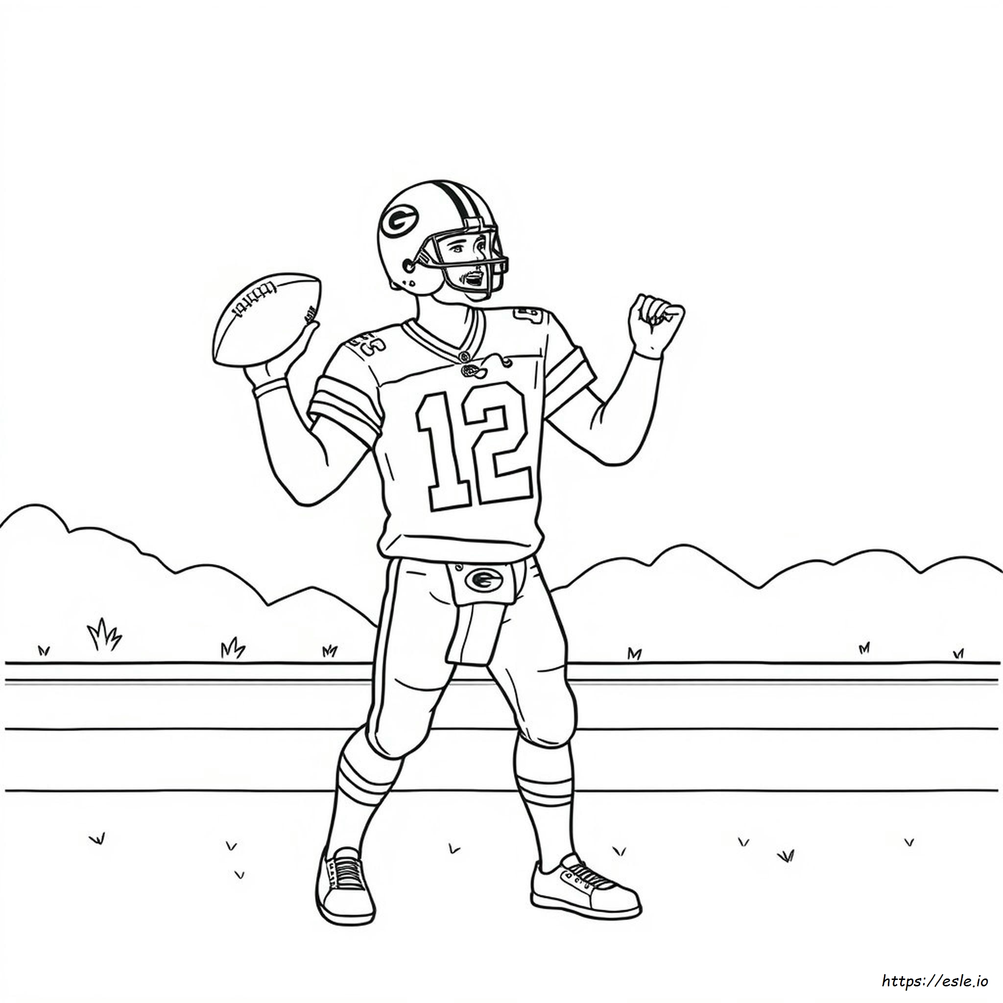 Páginas Para Colorear De Aaron Rodgers