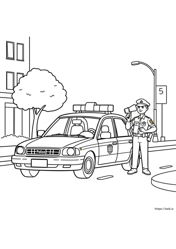 Mobil Polisi Gambar Mewarnai Pdf