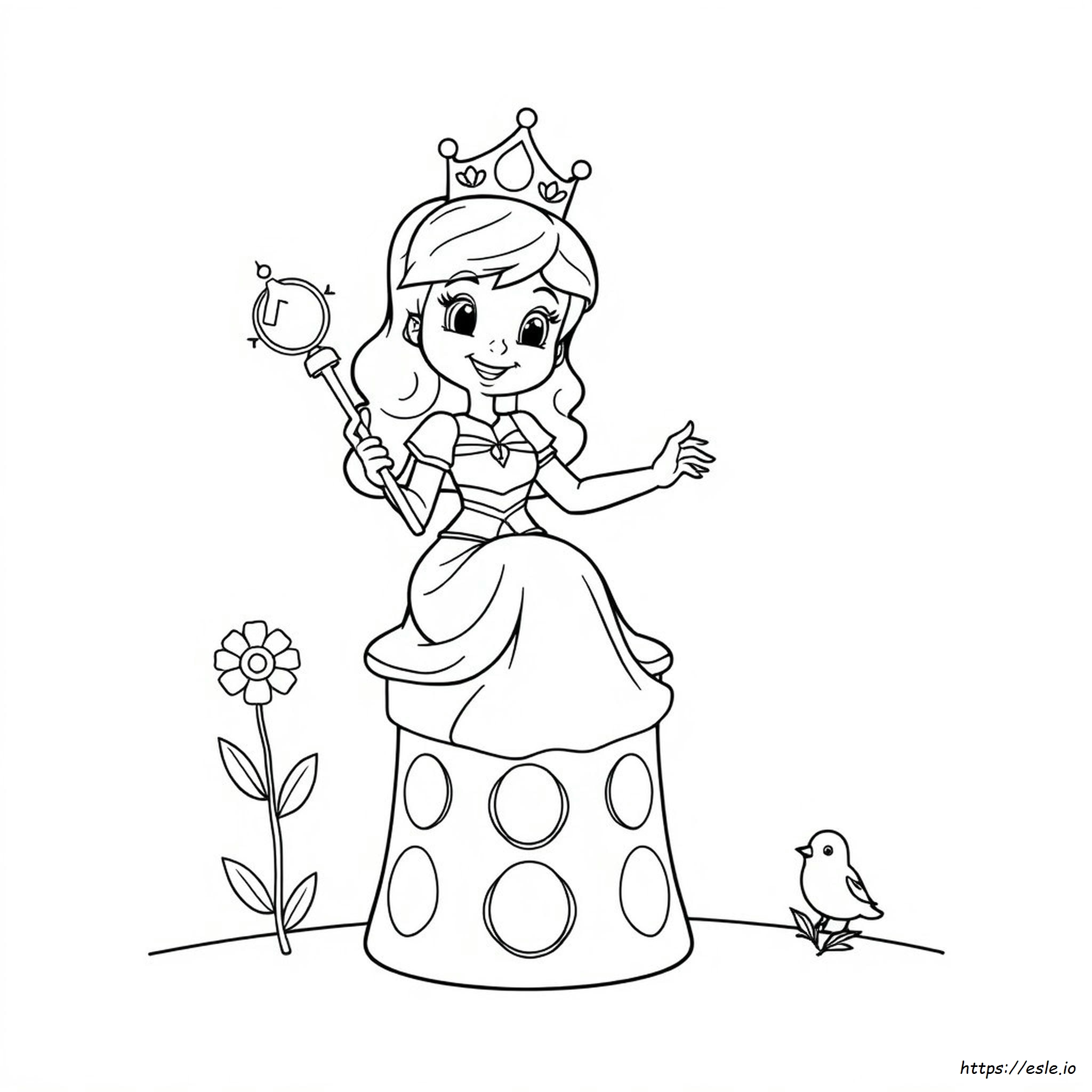 P Is For Princess Coloring Page