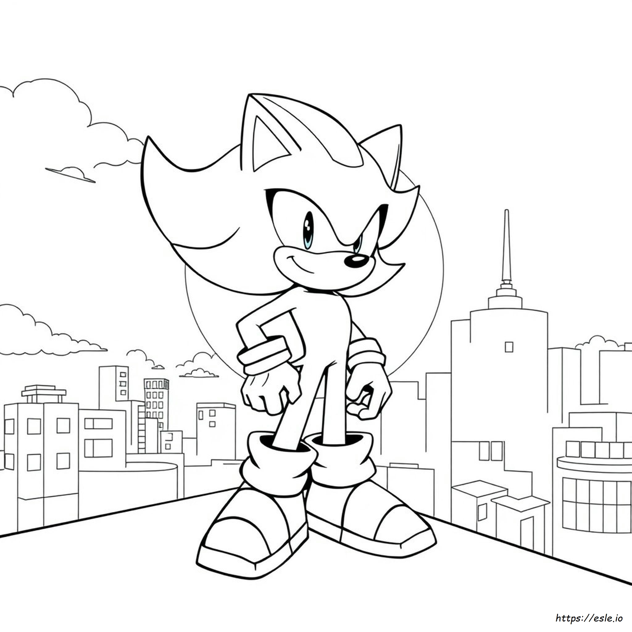 Super Shadow The Hedgehog Coloring Pages Shadow Para Colorir