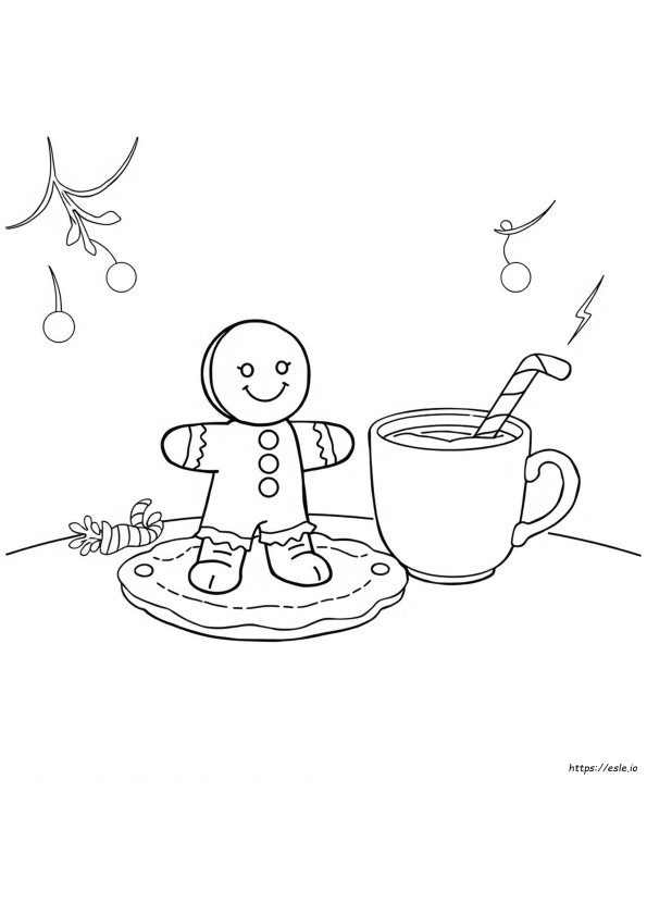 Kleiner Lebkuchenmann Ausmalbild