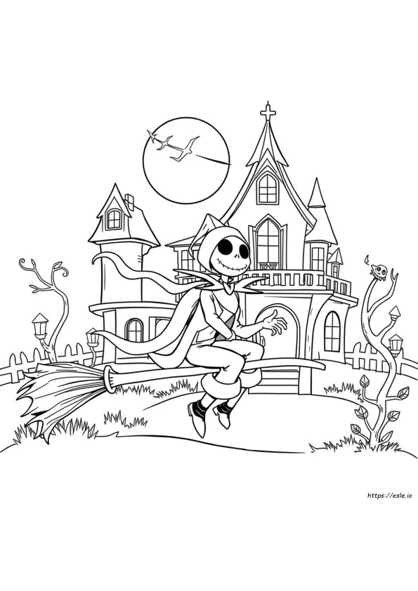 Halaman Mewarnai Nightmare Before Christmas