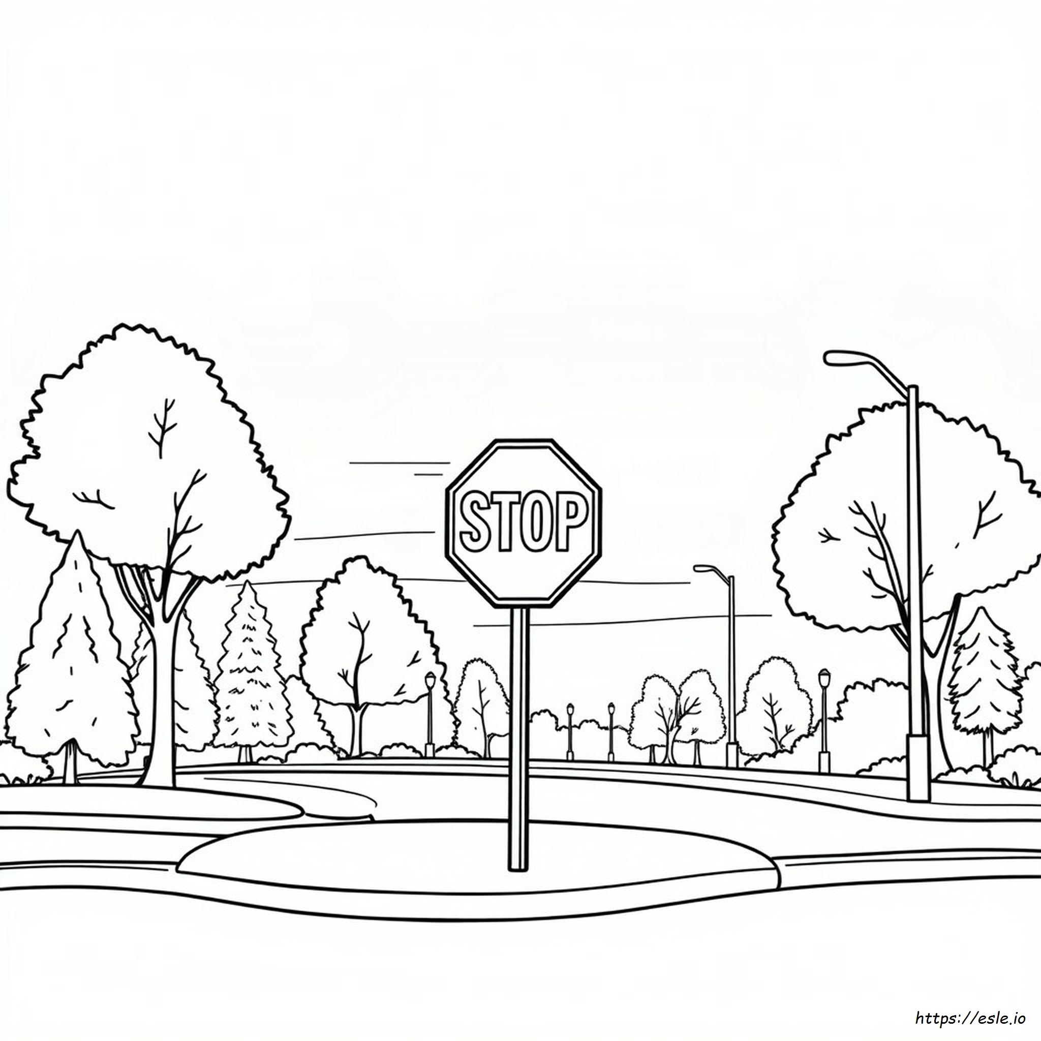 Stop Sign Coloring Pages Printable