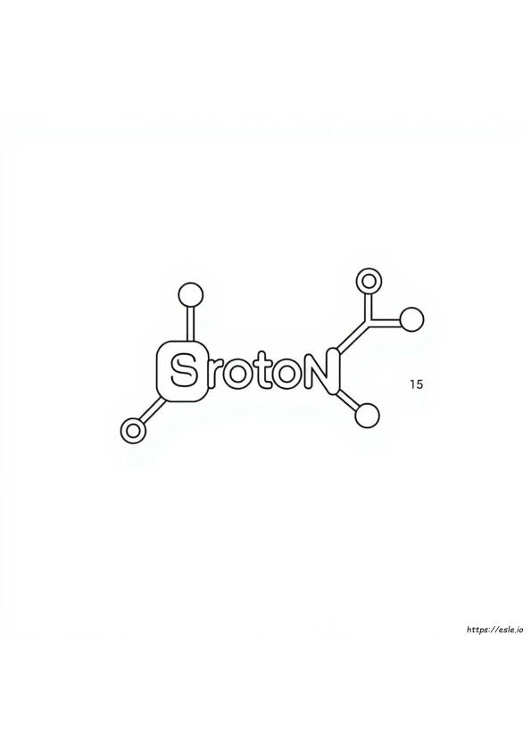 Molekul Serotonin Kerangka Gambar Mewarnai