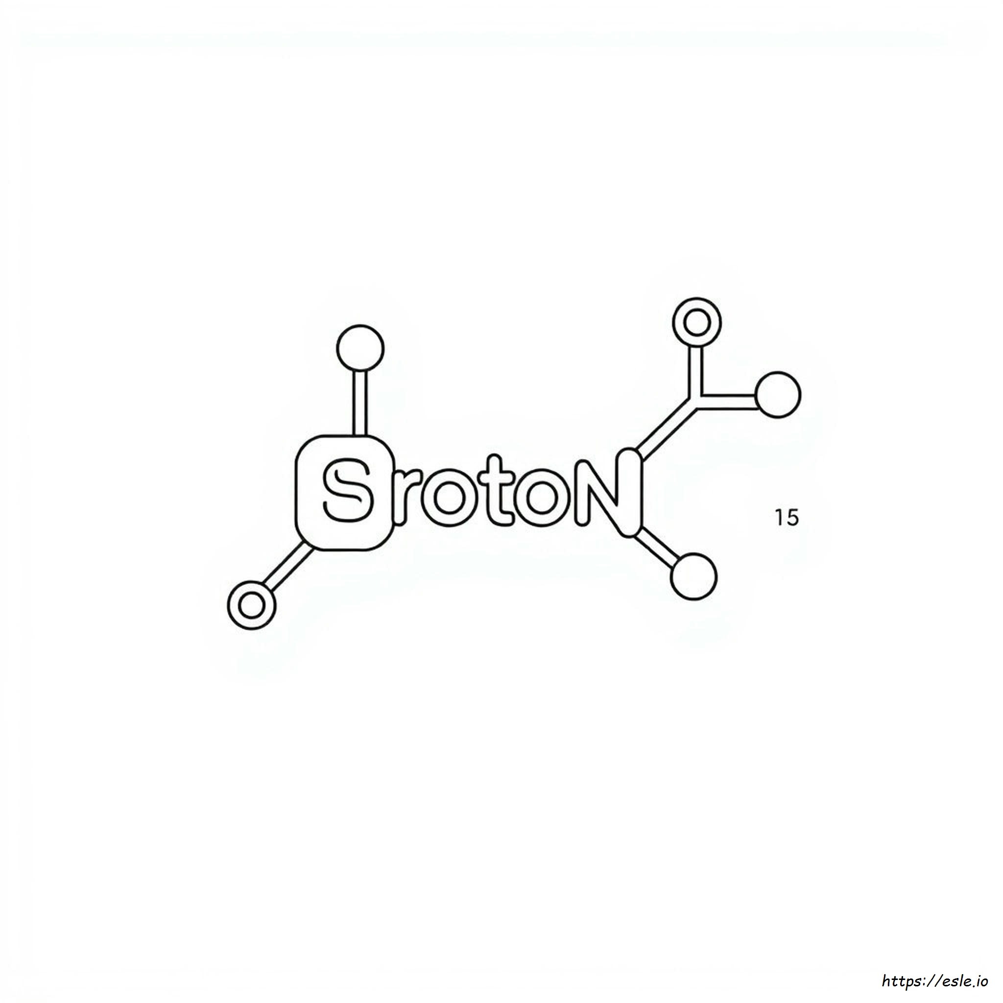 Molécula De Serotonina Para Colorear