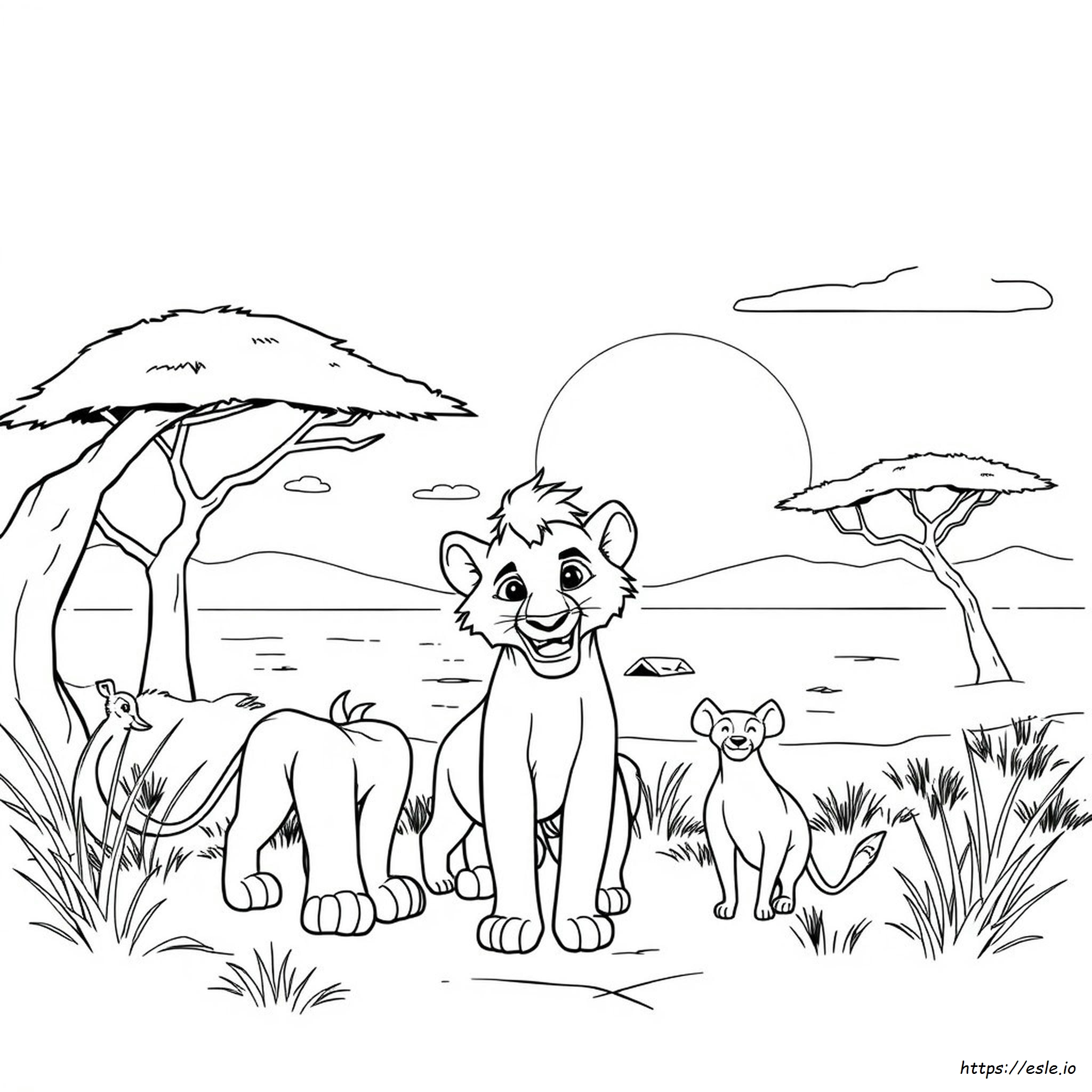Printable Lion King Hyenas Coloring Pages